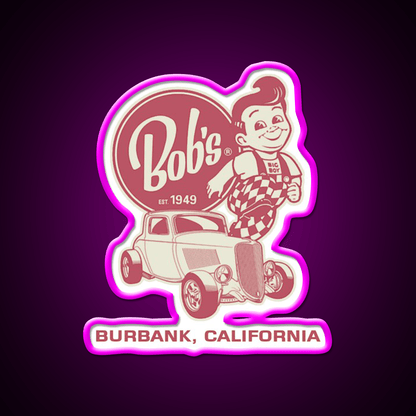 Bobs Big Boy Est 1949 Fast Food Led Neon Sign For Burger Place Rgb Color - Shineneon
