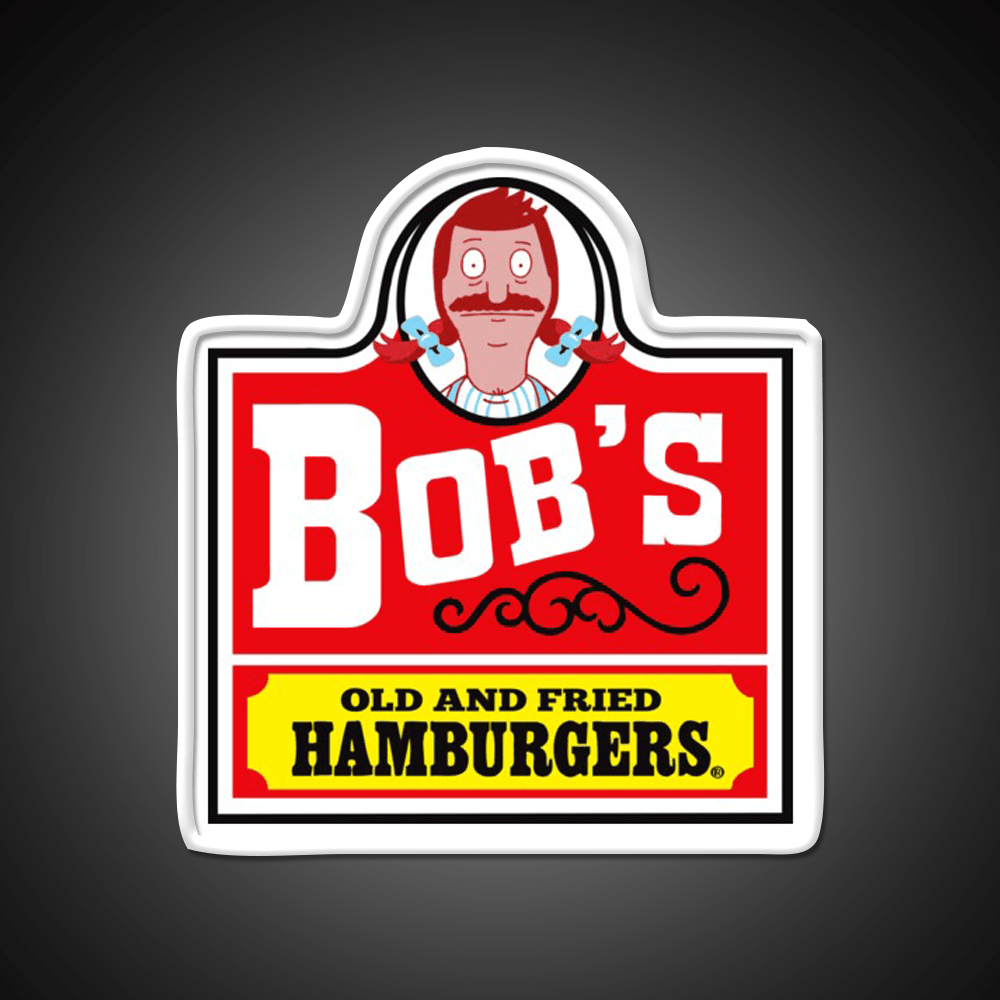 Bobs Old Fried Burgers Fast Food Led Neon Sign For Burger Place Rgb Color - Shineneon