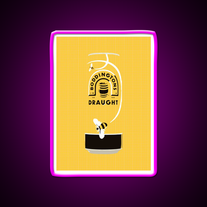 Boddingtons Bitter Pop Art Beer Bar Decor Led Neon Sign Rgb Color - Neon sign mounted on wall in room