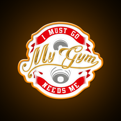 Boddy Building Sign I Must Go My Gym Needs Me Gym Fitness Led Neon Sign Rgb Color