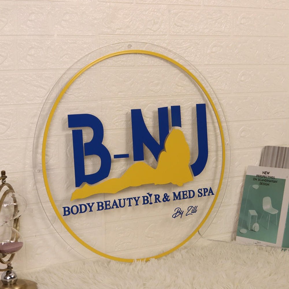 Body Beauty Med Spa Acrylic Business Logo Sign - Shineneon