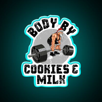 Body By Cookies Milk Gym Fitness Led Neon Sign Rgb Color