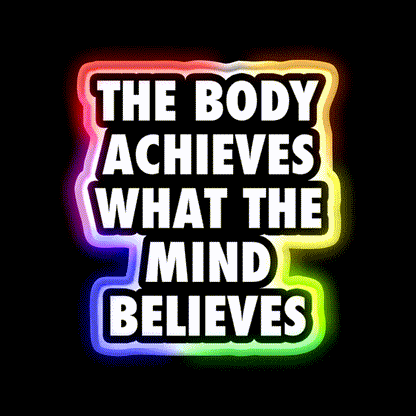 Body Gym Motivational Gym Fitness Led Neon Sign Rgb Color