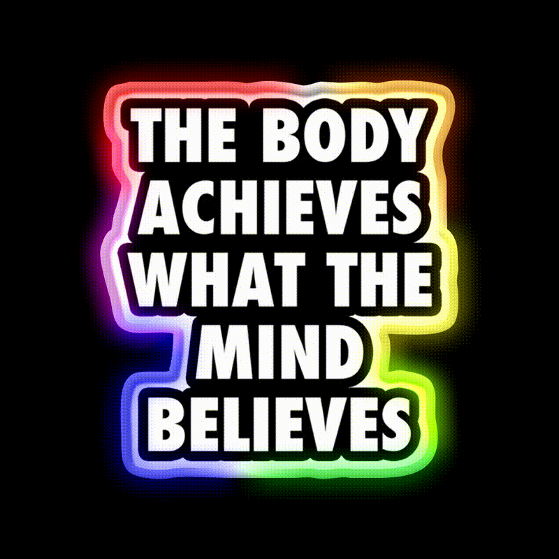 Body Gym Motivational Gym Fitness Led Neon Sign Rgb Color
