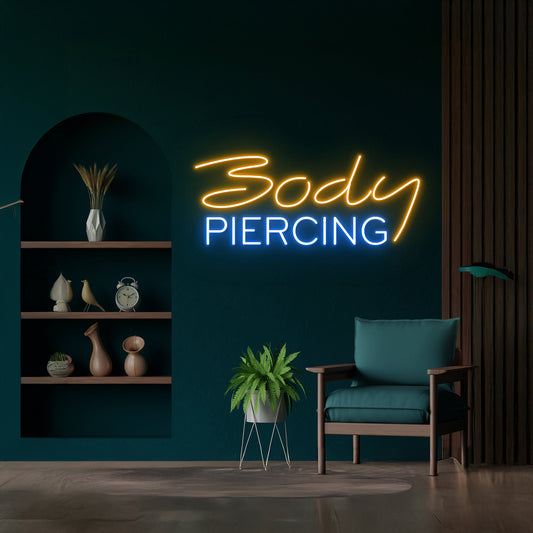 Body Piercing Open Led Neon Sign