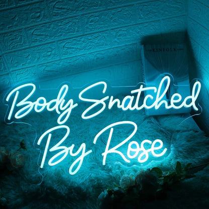 Body Snatched By Rose Blue Led Neon Sign - Shineneon