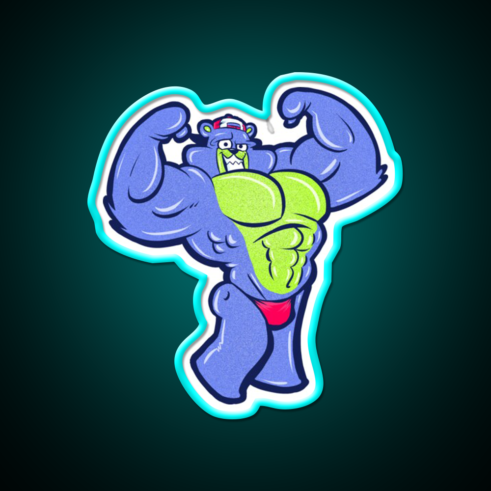 Bodybuild A Bear Gym Fitness Led Neon Sign Rgb Color