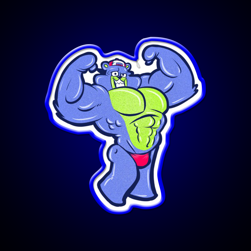 Bodybuild A Bear Gym Fitness Led Neon Sign Rgb Color