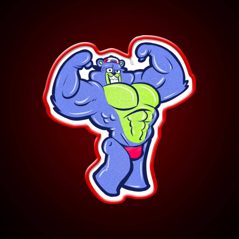 Bodybuild A Bear Gym Fitness Led Neon Sign Rgb Color