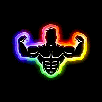 Bodybuilder Biceps Athletic Sports Black Gym Fitness Led Neon Sign Rgb Color