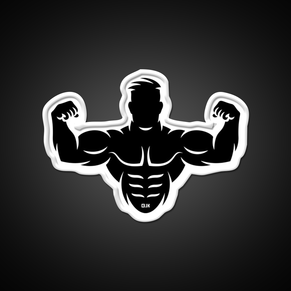 Bodybuilder Biceps Athletic Sports Black Gym Fitness Led Neon Sign Rgb Color