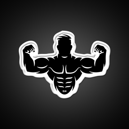 Bodybuilder Biceps Athletic Sports Black Gym Fitness Led Neon Sign Rgb Color