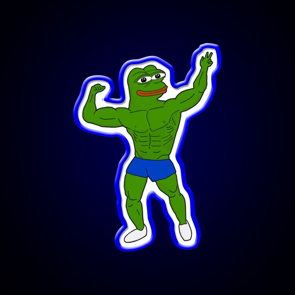 Bodybuilder Pepe Aesthetic Zyzz Gym Fitness Led Neon Sign Rgb Color