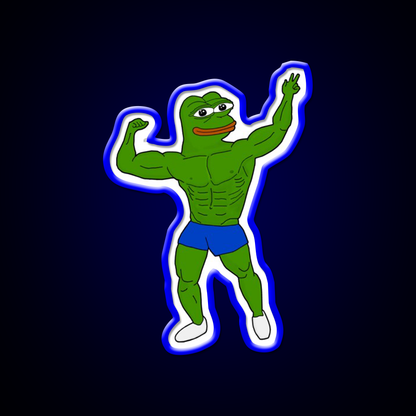 Bodybuilder Pepe Aesthetic Zyzz Gym Fitness Led Neon Sign Rgb Color