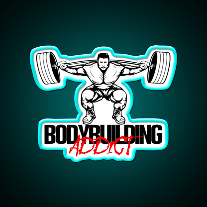 Bodybuilding Addict 10 Black Gym Fitness Led Neon Sign Rgb Color