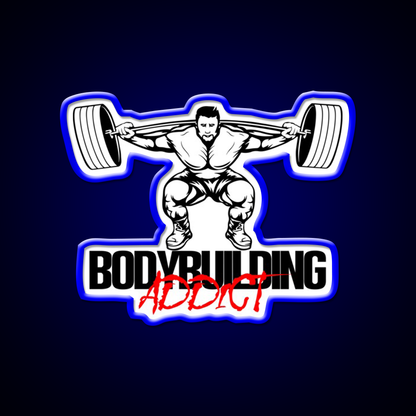 Bodybuilding Addict 10 Black Gym Fitness Led Neon Sign Rgb Color