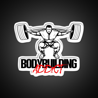 Bodybuilding Addict 10 Black Gym Fitness Led Neon Sign Rgb Color