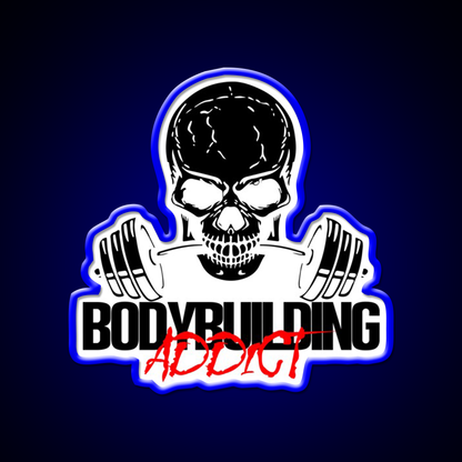 Bodybuilding Addict 11 Black Gym Fitness Led Neon Sign Rgb Color