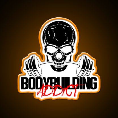 Bodybuilding Addict 11 Black Gym Fitness Led Neon Sign Rgb Color