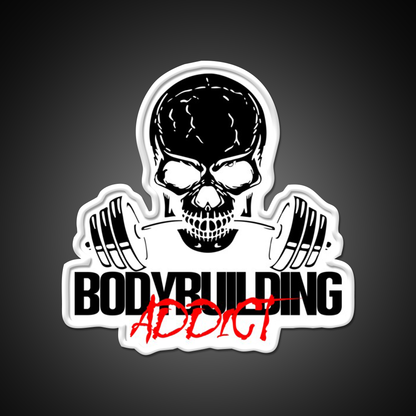 Bodybuilding Addict 11 Black Gym Fitness Led Neon Sign Rgb Color