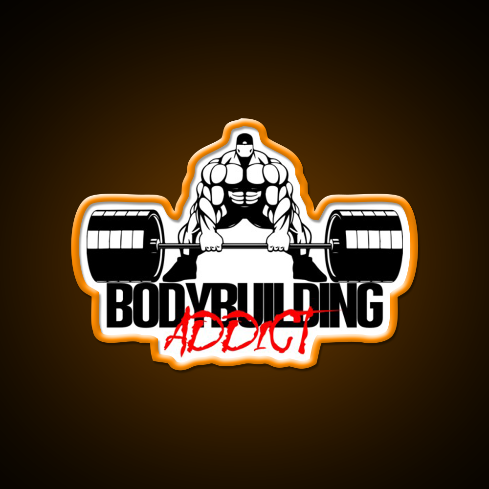 Bodybuilding Addict 14 Black Gym Fitness Led Neon Sign Rgb Color