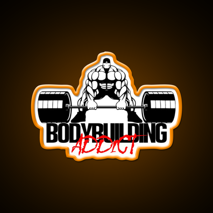 Bodybuilding Addict 14 Black Gym Fitness Led Neon Sign Rgb Color