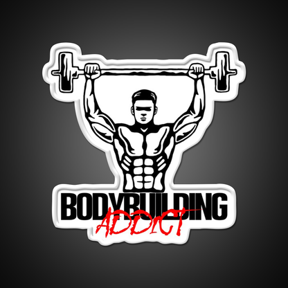 Bodybuilding Addict 15 Black Gym Fitness Led Neon Sign Rgb Color