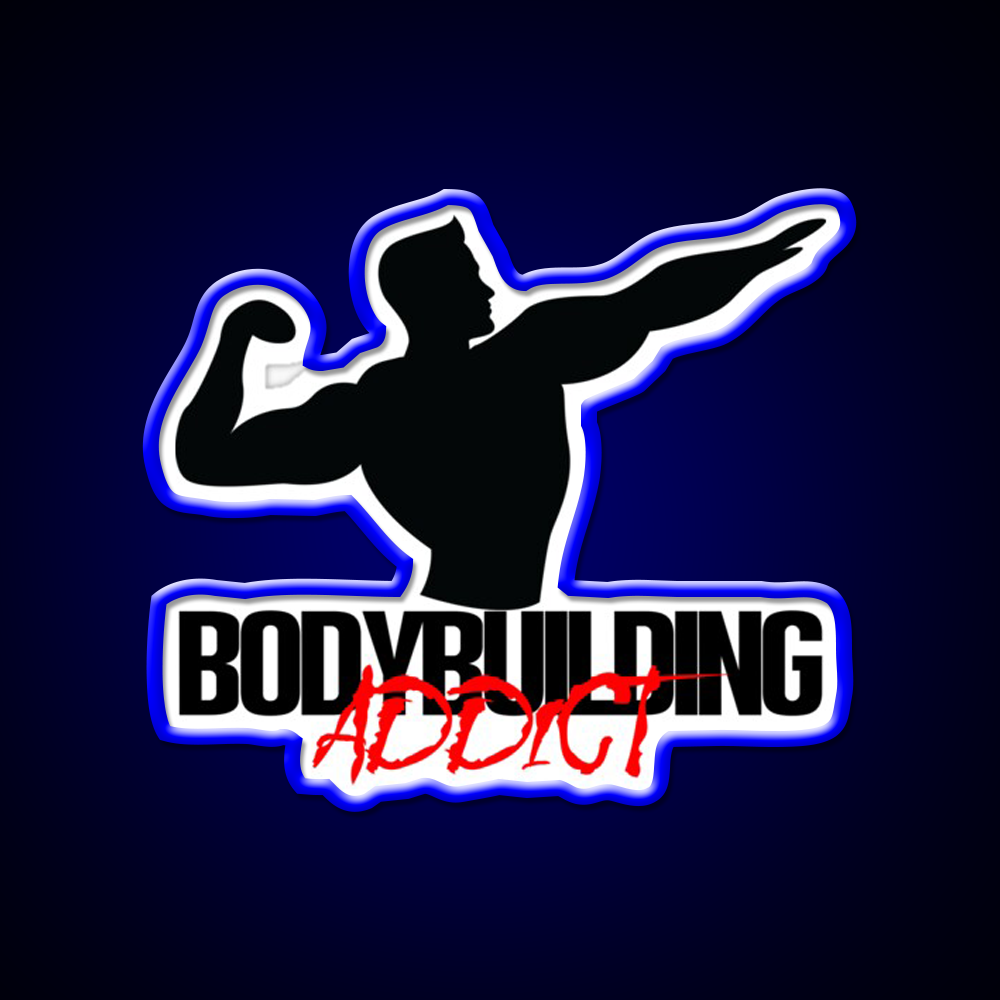 Bodybuilding Addict 2 Black Gym Fitness Led Neon Sign Rgb Color