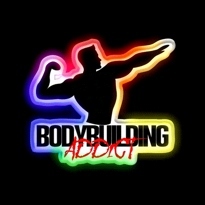 Bodybuilding Addict 2 Black Gym Fitness Led Neon Sign Rgb Color