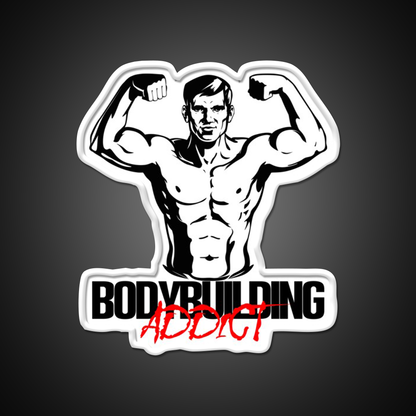 Bodybuilding Addict 4 Black Gym Fitness Led Neon Sign Rgb Color