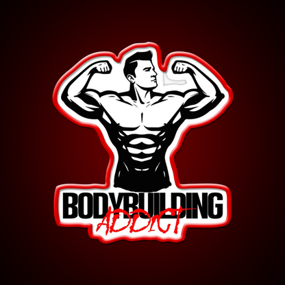 Bodybuilding Addict 7 Black Gym Fitness Led Neon Sign Rgb Color