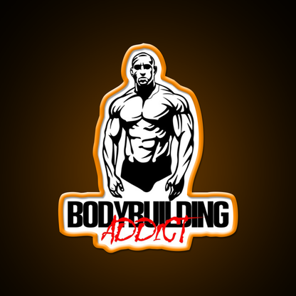 Bodybuilding Addict 9 Black Gym Fitness Led Neon Sign Rgb Color