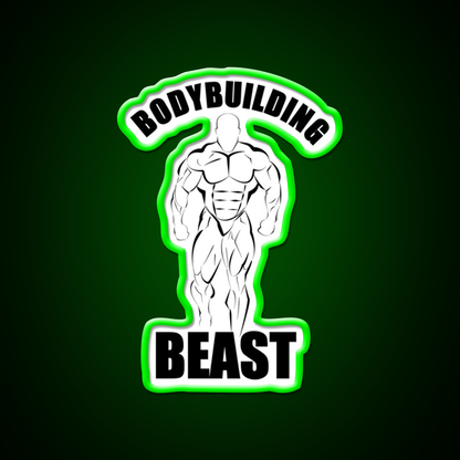 Bodybuilding Beast Physic Gym Fitness Led Neon Sign Rgb Color
