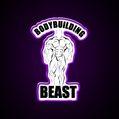 Bodybuilding Beast Physic Gym Fitness Led Neon Sign Rgb Color