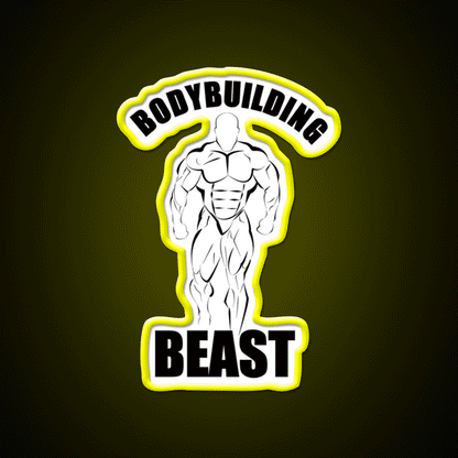 Bodybuilding Beast Physic Gym Fitness Led Neon Sign Rgb Color