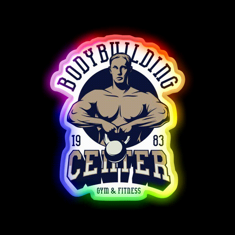 Bodybuilding Center Gym And Fitness Gym Fitness Led Neon Sign Rgb Color