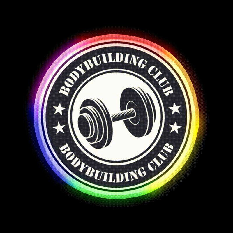 Bodybuilding Club Gym Fitness Led Neon Sign Rgb Color