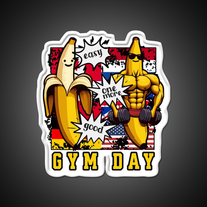 Bodybuilding Gym Day With Banana Gym Fitness Led Neon Sign Rgb Color - LED neon sign view 11