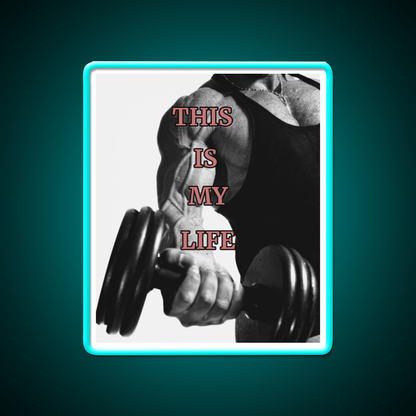 Bodybuilding Gym Fitness Led Neon Sign Fitness Room Sign Rgb Color - Size and dimension reference