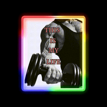 Bodybuilding Gym Fitness Led Neon Sign Fitness Room Sign Rgb Color - LED neon sign close-up detail