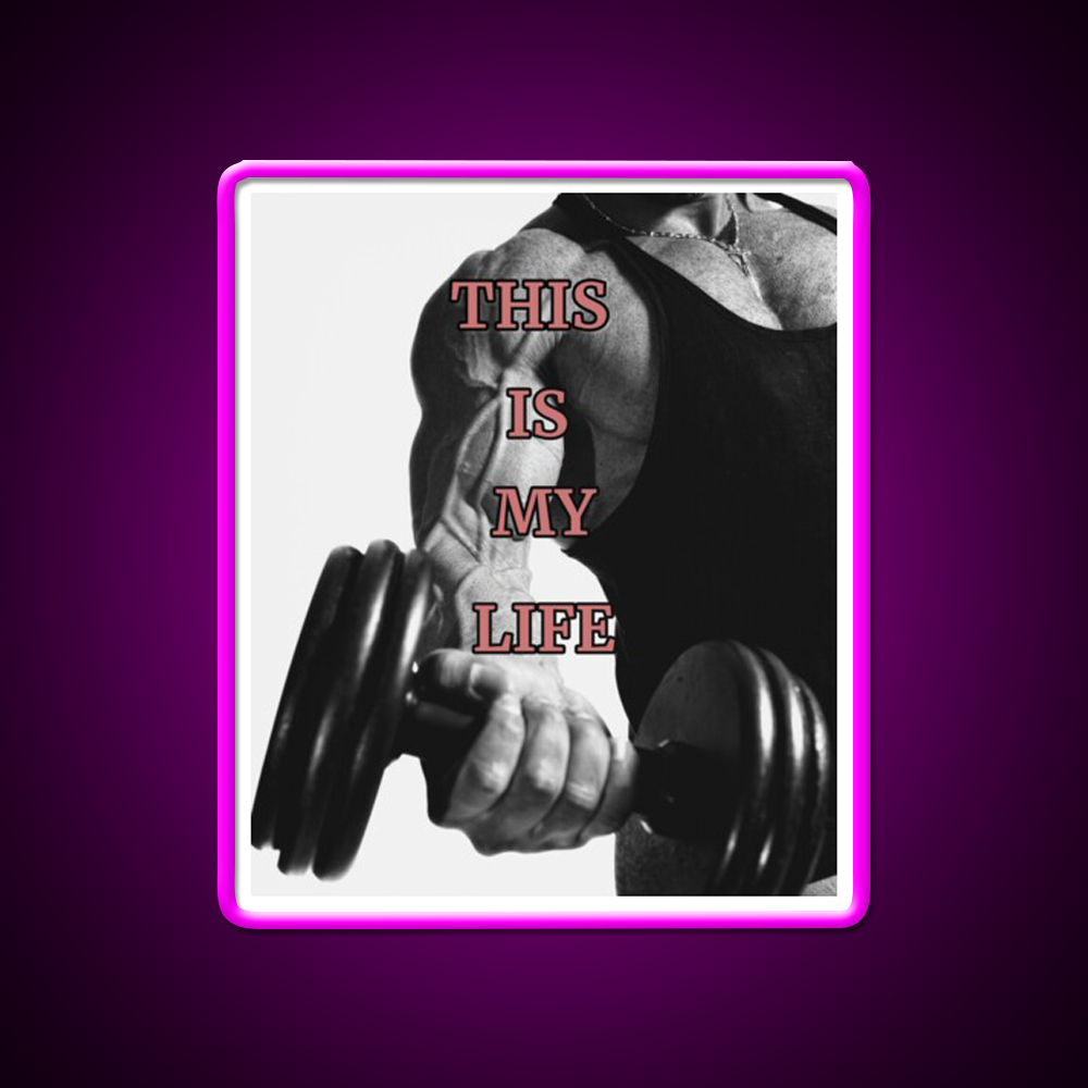 Bodybuilding Gym Fitness Led Neon Sign Fitness Room Sign Rgb Color - Neon sign mounted on wall in room