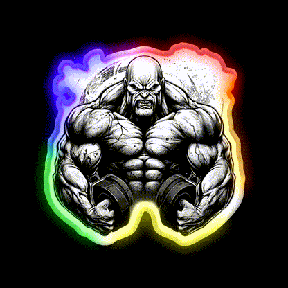 Bodybuilding Gym Fitness Led Neon Sign Rgb Color - LED neon sign close-up detail