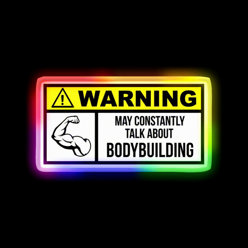 Bodybuilding Gym Fitness Led Neon Sign Gym Room Sign Rgb Color - LED neon sign close-up detail