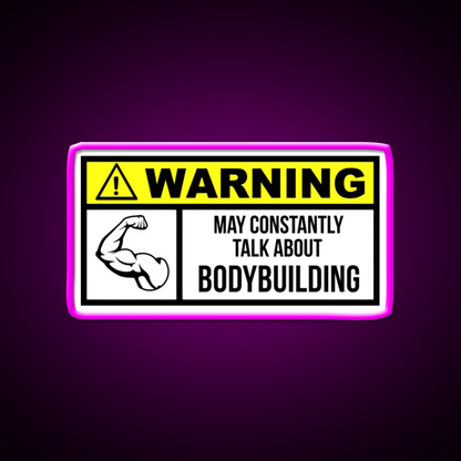 Bodybuilding Gym Fitness Led Neon Sign Gym Room Sign Rgb Color - Neon sign mounted on wall in room