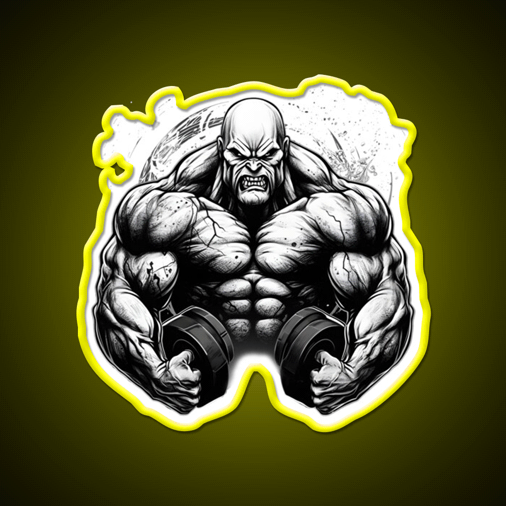 Bodybuilding Gym Fitness Led Neon Sign Rgb Color - Custom LED neon sign front view