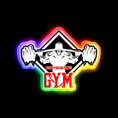 Bodybuilding Gym Fitness Led Neon Signs Gym Fitness Led Neon Sign Rgb Color - LED neon sign close-up detail
