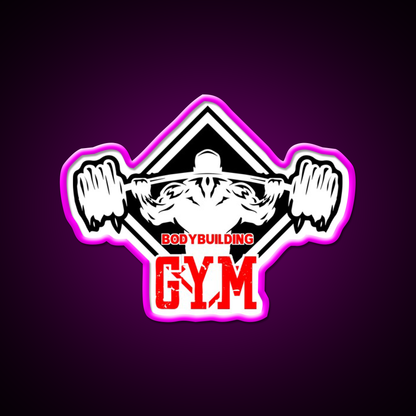 Bodybuilding Gym Fitness Led Neon Signs Gym Fitness Led Neon Sign Rgb Color - Neon sign mounted on wall in room