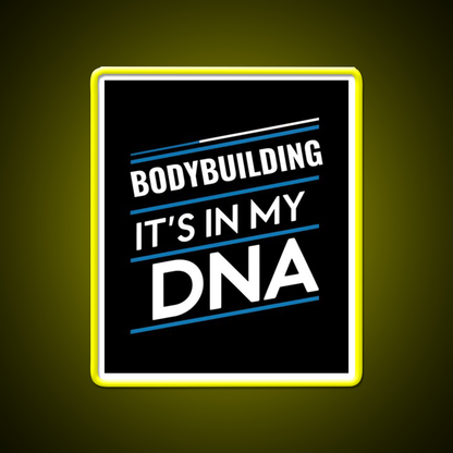 Bodybuilding Its In My Dna Gym Fitness Led Neon Sign Rgb Color - LED neon sign view 7