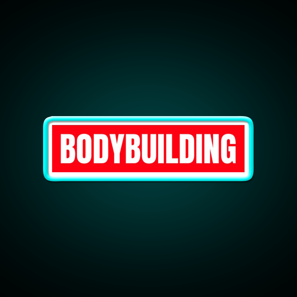 Bodybuilding Red Logo Gym Fitness Led Neon Sign Rgb Color