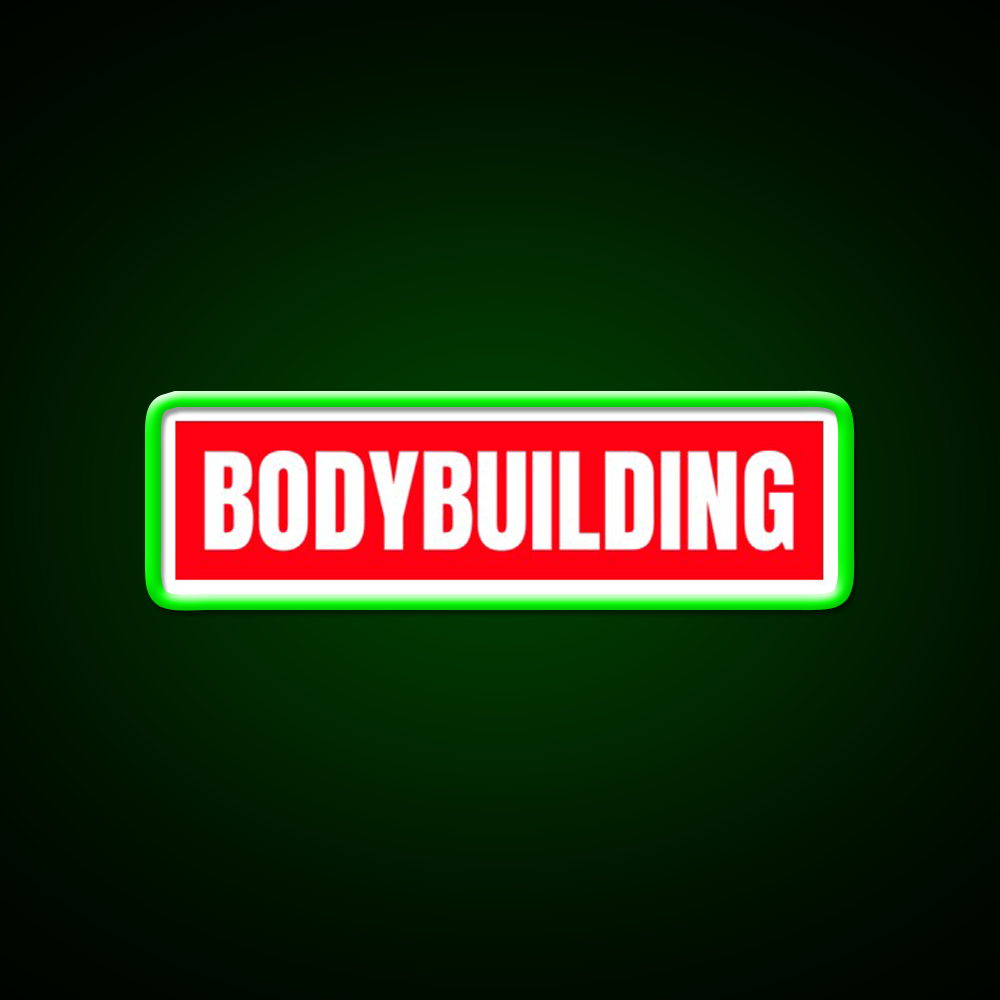 Bodybuilding Red Logo Gym Fitness Led Neon Sign Rgb Color
